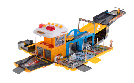 Duży rozkładany transporter Wóz budowlany Parking Garaż dla dzieci z akcesoriami