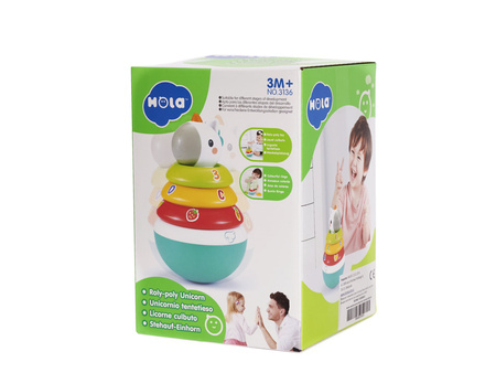 Wańka wstańka edukacyjny Jednorożec tęczowy