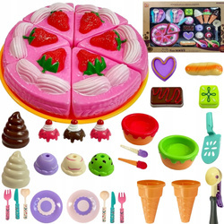 Zestaw urodzinowy dla dzieci zestaw słodkości przyjęcie tort lody  akcesoria 30 elementów