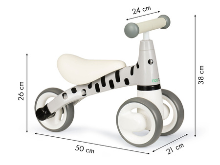Mini rower Rowerek biegowy dla dzieci Jeździk Chodzik szary Ecotoys LB1603 GRAY