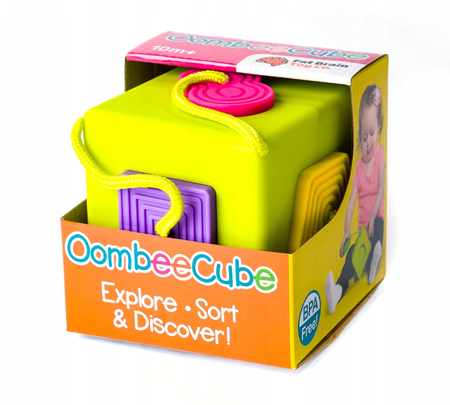 Kostka edukacyjna Sorter kształtów dla dzieci OombeeCube Fat Brain Toys FA120-1