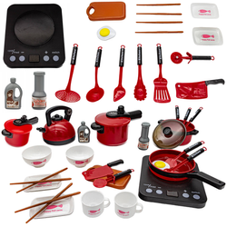 Zestaw do gotowania Akcesoria do kuchni dla dzieci Patelnia Talerze Czajnik 24 elementy