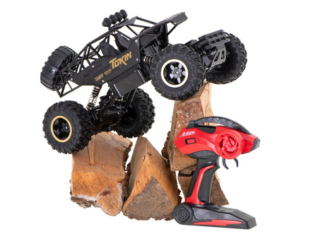 Duży samochód terenowy zdalnie sterowany RC Auto Rock Crawler 1:12 4WD czarny