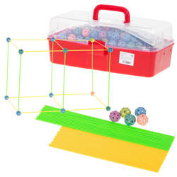 Duże Klocki konstrukcyjne - Rurki + łączniki - 480 elem