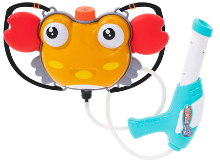 Pistolet na wodę ze zbiornikiem plecakiem - krab żółty