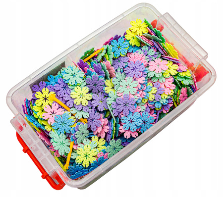 Klocki konstrukcyjne dla dzieci Kreatywne rzepki Płatki śniegu Czepki 1000 sztuk Zestaw klocków