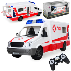 Zdalnie sterowana karetka pogotowia Ambulans na pilota Samochód RC dla dzieci 1:18