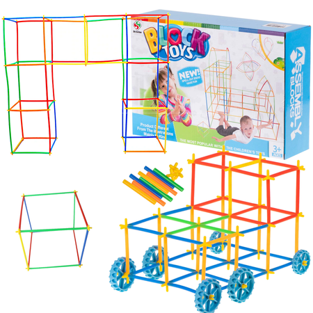 Słomki do budowania edukacyjne klocki konstrukcyjne dla dzieci zestaw 640 elementów