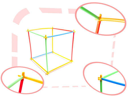 Słomki do budowania Edukacyjne klocki konstrukcyjne dla dzieci Zestaw w pudełku 1020 elementów