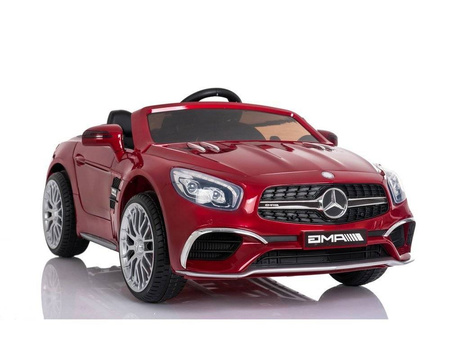 Samochód na akumulator Mercedes SL65 elektryczny Auto dla dzieci światła LED czerwony dwa silniki