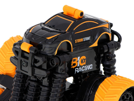 Duży zdalnie sterowany samochód kaskaderski Stunt Car RC SY006 Auto akrobata pomarańczowy