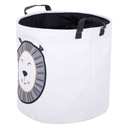 Duży pojemny kubeł Organizer na zabawki dziecka Kosz Pojemnik na akcesoria Lew 35cm