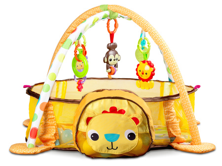 Wielofunkcyjna mata edukacyjna dla dzieci kojec lew piłki piłeczki maskotki Ecotoys