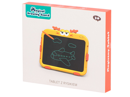 Tablet graficzny z rysikiem dla dzieci Tablica do rysowania Jelonek żółty 10'