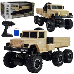 Zdalnie sterowany samochód wojskowy Ciężarówka dla dzieci Auto RC 1:12 2,4GHz pustynny