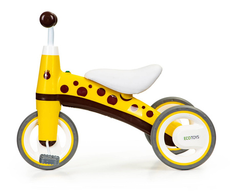 Rowerek biegowy z pedałami Rower trójkołowy dla dzieci Ecotoys żółty LC-V1850 YELLOW