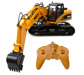 Duża koparka H-Toys 1350 gąsienice 15CH 2.4 1:14 zdalnie sterowana z łyżką i efektami