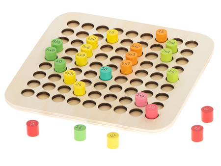 Zestaw edukacyjny dla dzieci Nauka tabliczki mnożenia Okrągła plansza 81 elementów