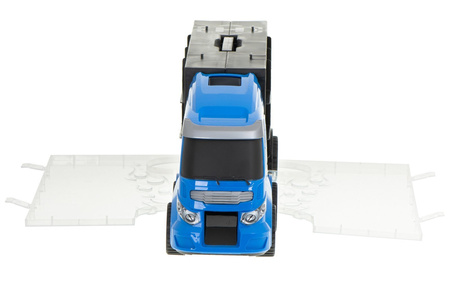 Duża ciężarówka Transporter Garaż dla samochodów z zestawem autek Policja dla dzieci