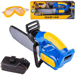 Zabawkowa piła motorowa łańcuchowa dla dzieci okulary światło drgający łańcuch