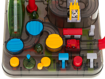 Interaktywny tor samochodowy z przeszkodami dla dzieci 3 samochody Wyścigi pojazdów Światło LED