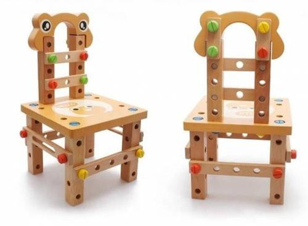 Zestaw majsterkowicza drewniany warsztat krzesełko dla dzieci