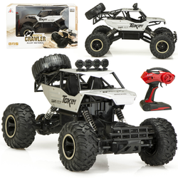 Duży samochód terenowy zdalnie sterowany RC Auto Rock Crawler 1:12 4WD srebrny