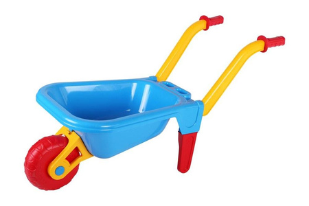 Taczka ogrodowa dla małego ogrodnika dla dzieci niebieska