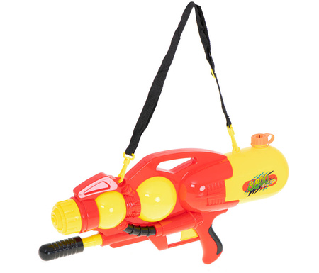 Duży pistolet na wodę dla dzieci Wyrzutnia wodna Broń na wodę Sikawka XXL 2400ML czerwony