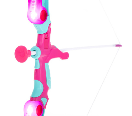 Zestaw strzelecki dla dzieci Łuk ze strzałkami i z tarczą różowy Zabawkowa broń dla dziewczynek