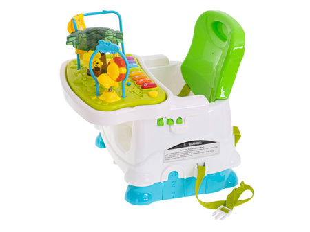 Krzesełko 2w1 stolik interaktywny z muzyką zielony