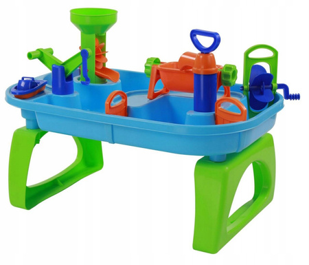 Stolik wodny zestaw do kąpieli i piasku WADER - POLESIE 40909 dla dzieci zabawki plac zabaw 