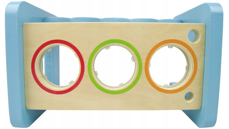 Drewniana zabawka dla dzieci wbijak sensoryczny z młoteczkiem cymbałki 2w1