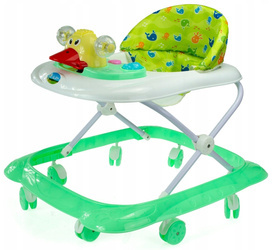 Chodzik pchacz jeździk dla dzieci krzesełko zielone z interaktywnymi elementami