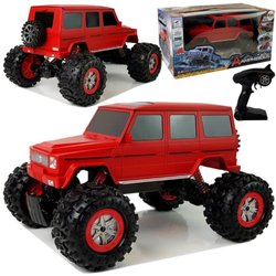 Zdalnie sterowany duży samochód terenowy Amfibia 1:12 4x4 Auto RC czerwony