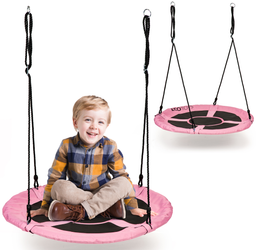 Huśtawka ogrodowa dla dzieci bocianie gniazdo Ecotoys różowa 110 cm MIR6001-110 PINK