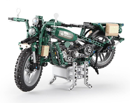 Klocki konstrukcyjne CADA Motocykl militarny Motor dla dzieci 550 elementów