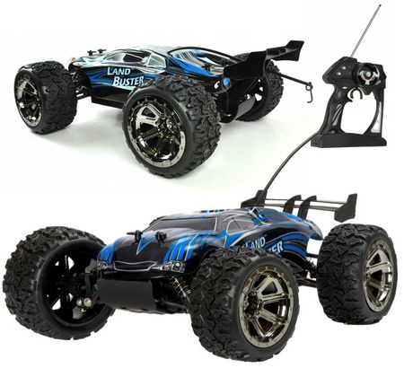Duży samochód zdalnie sterowany RC Land Buster 2.4G 45km/h 1500mah na pilota niebieski