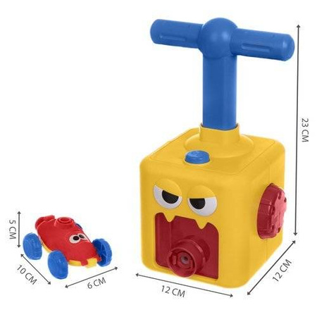 Zestaw aerodymnamiczna wyrzutnia samochodów na balony 16elem.