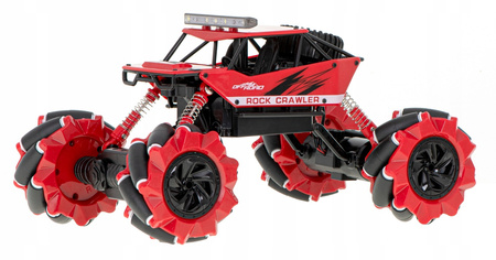 Samochód zdalnie sterowany NQD Drift Crawler 4WD 1:16 C333 dla dzieci tańczy i gra czerwony