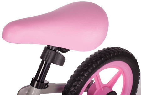 Rowerek biegowy szaro-różowy Rower dziecięcy