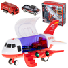 Duży interaktywny samolot Transporter dla dzieci tryskający wodą Straż pożarna Samochody