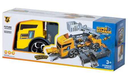 Duży transporter Ciężarówka dla dzieci Laweta Parking z zestawem samochodów Auta 2w1