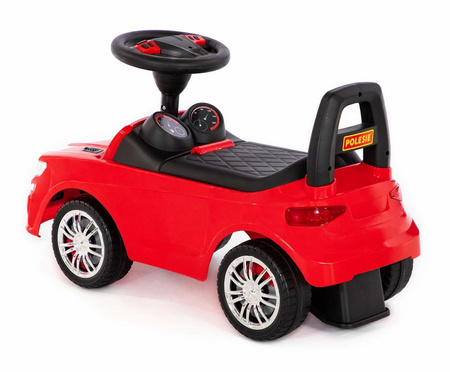 Jeździk chodzik Super Car dla dzieci Samochód z panelem muzycznym WADER Polesie czerwony