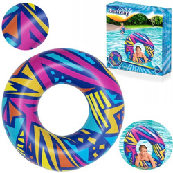 Dmuchane koło do pływania kolorowe ciemne Bestway 107 cm