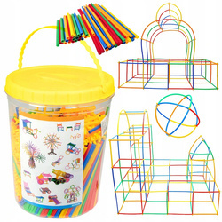 Słomki do budowania Klocki konstrukcyjne dla dzieci Zestaw edukacyjny 1000 elementów