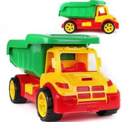 Duża wywrotka pojazd do zabawy w piaskownicy dla dzieci czerwono-zielona