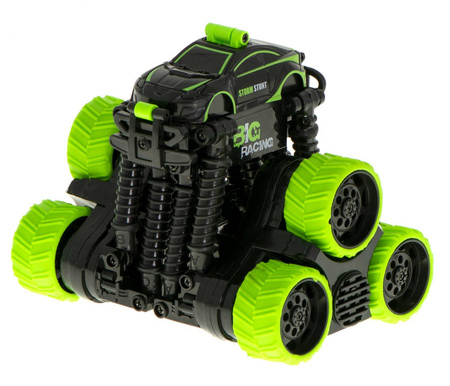 Duży zdalnie sterowany samochód kaskaderski Stunt Car RC SY006 Auto akrobata zielony