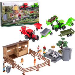 Gospodarstwo z maszynami i figurkmi 49elem +mata