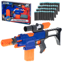 Duży karabin maszynowy na naboje piankowe NERF Wyrzutnia do strzałek Pistolet dla dzieci 48 sztuk